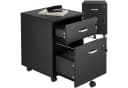 tectake Rollcontainer Vagur 2 Schubladen Schwarz Bild 2
