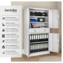 tectake Aktenschrank Cosmo Grau Stahl 2 Schubladen Bild 1