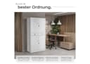 tectake Aktenschrank Cosmo Grau Stahl 2 Schubladen Bild 3