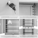 tectake Aktenschrank Cosmo Grau Stahl 2 Schubladen Bild 5
