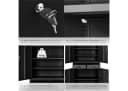 tectake Aktenschrank Cosmo Schwarz mit 2 Schubladen und 2 Abteilen Bild 5