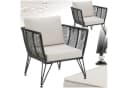 TECTAKE Garten-Loungesessel Sundo 2-tlg. Rope-Design Grau Bild 2