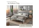 tectake Metallbett Schwarz mit Lattenrost und Stahlgestell Bild 4