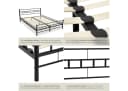 tectake Metallbett Schwarz mit Lattenrost und Stahlgestell Bild 5