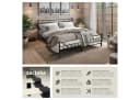 TECTAKE Metallbett Schwarz mit integriertem Lattenrost Bild 1
