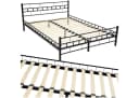 TECTAKE Metallbett Schwarz mit integriertem Lattenrost Bild 2