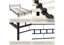 TECTAKE Metallbett Schwarz mit integriertem Lattenrost Bild 5