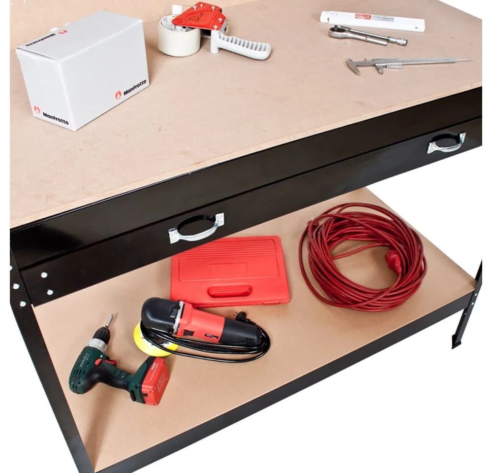 TECTAKE Werkbank Arbeitstisch mit Lochwand und Schubladen - Bild 4