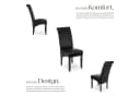 tectake Esszimmerstuhl Set 4 Stuhl Schwarz Kunstleder Massivholz Bild 3
