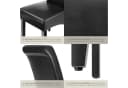 tectake Esszimmerstuhl Set 4 Stuhl Schwarz Kunstleder Massivholz Bild 5