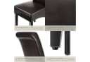 tectake Esszimmerstuhl Set 4 St. Ergonomisch Massivholz Braun Kunstleder Bild 5