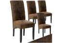 tectake Esszimmerstuhl Set 4 St. Ergonomisch Massivholz Kunstleder Braun Bild 2