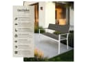TECTAKE Gartenbank Line 2-Sitzer Grau/Weiß Aluminiumrahmen Bild 1