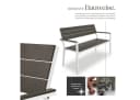 TECTAKE Gartenbank Line 2-Sitzer Grau/Weiß Aluminiumrahmen Bild 4