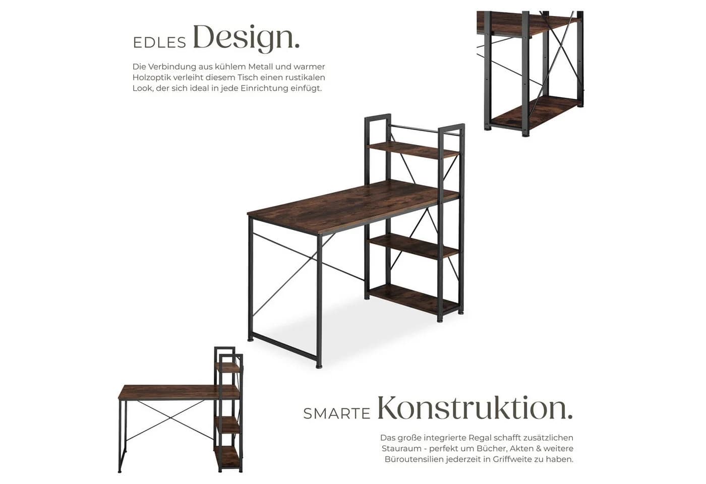 tectake Computer-Schreibtisch Industrial Style - Bild 3