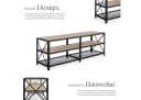 tectake Lowboard TV-Regal Industrial Style Braun/Schwarz Bild 3