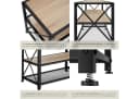 tectake Lowboard TV-Regal Industrial Style Braun/Schwarz Bild 5
