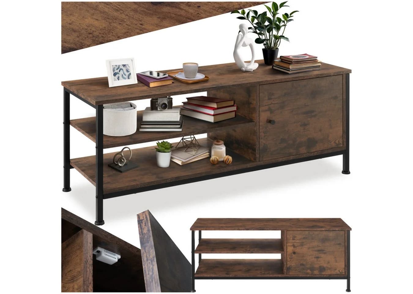 tectake Lowboard TV-Regal Industrial Style - Bild 2