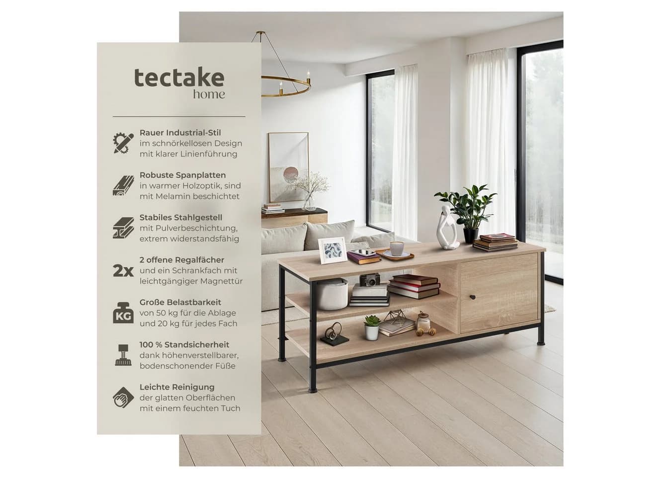 tectake Lowboard TV-Regal Industrial Style