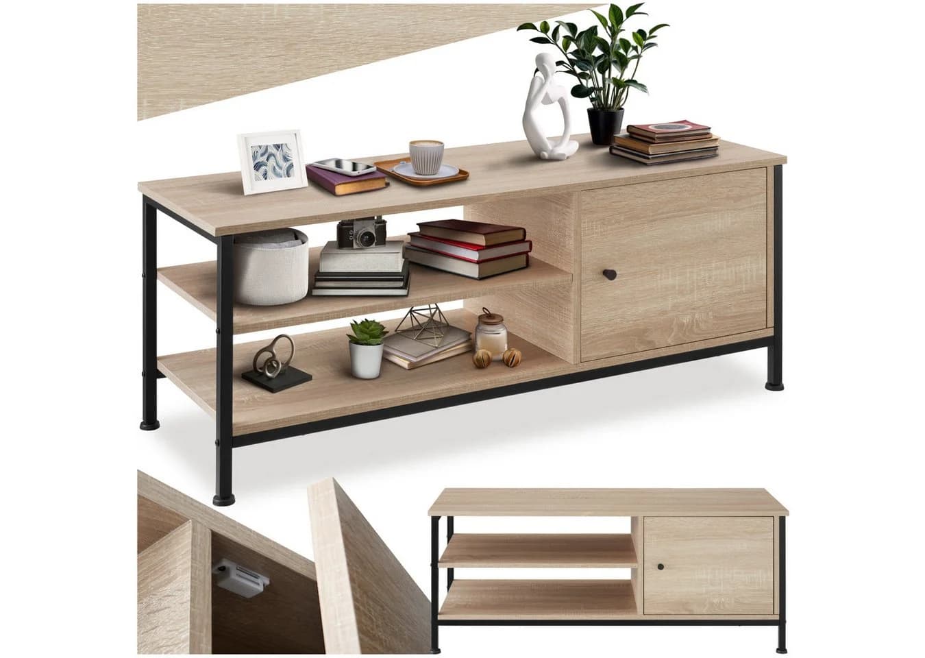 tectake Lowboard TV-Regal Industrial Style - Bild 2