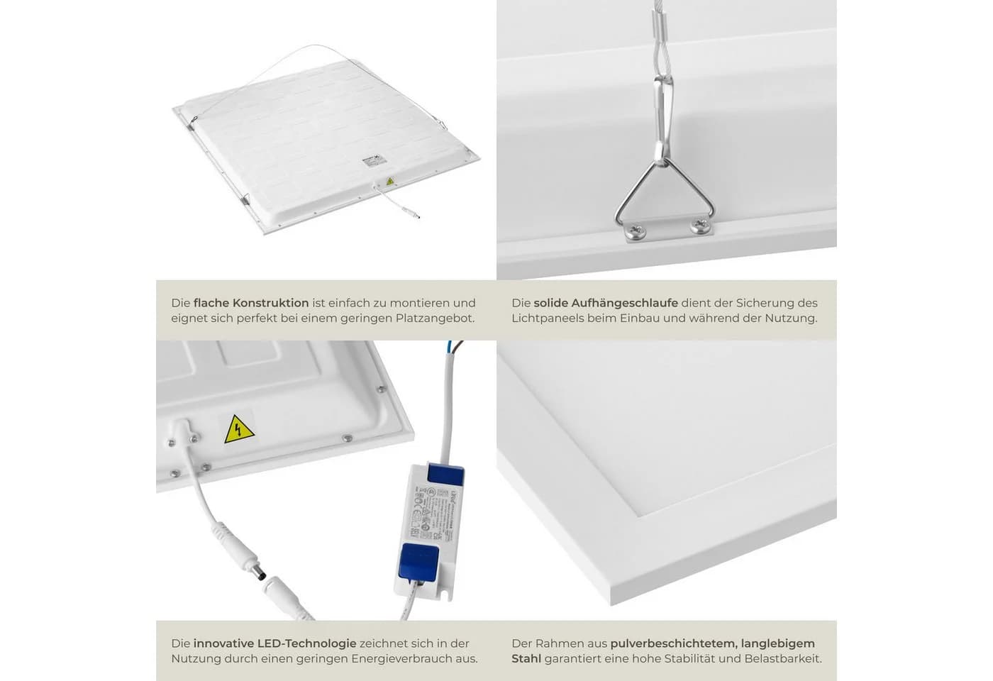 tectake LED-Paneel Lucerna Deckenleuchte Modernes LED-Paneel mit schwebendem Blacklighteffekt - Bild 4
