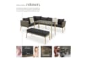 TECTAKE Gartenlounge-Set Pula 3-tlg. Rattan Aluminium mit Glasplatte Bild 3