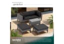 TECTAKE Gartenlounge-Set 5-tlg. Grau Rattan Aluminium mit Glasplatte Bild 4