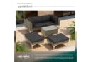tectake Loungeset Rattan Sitzgruppe mit Sicherheitsglasplatte, schlanke, hohe Beine Bild 4