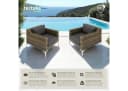 TECTAKE Loungeset Villanova 2 Sessel Aluminium Rattan grau Bild 1