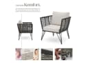 TECTAKE Garten-Loungesessel Sundo 4-tlg. Rope-Design Grau Bild 4