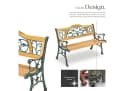 tectake Gartenbank Kathi 2-Sitzer Holz Gusseisen Bild 4