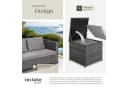 tectake Loungeset Rattan Sitzgruppe 5-tlg. Grau Bild 4