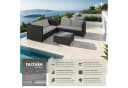 tectake Loungeset Rattan Sitzgruppe 5-tlg. Schwarz/Grau Bild 1