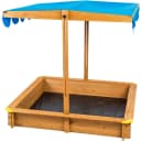 tectake Sandkasten Emilia mit verstellbarem Dach Bild 1