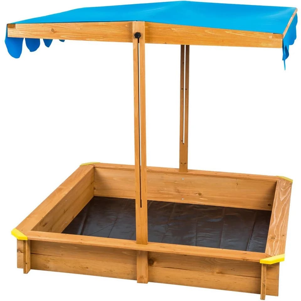 tectake Sandkasten Emilia mit verstellbarem Dach