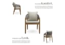 TECTAKE Gartenstuhl Manacor Akazienholz Grau/Beige 6er Set Bild 3