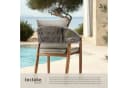 TECTAKE Gartenstuhl Manacor Akazienholz Grau/Beige 6er Set Bild 4