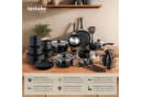 TECTAKE Kochbesteck-Set 45-tlg. Schwarz Steingut & Aluminium Bild 1