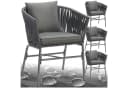 TECTAKE Valeiras Gartenstuhl 4er Set Rope-Design Grau Bild 2