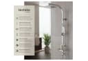 tectake Regenduschsystem Aluminium Chrom-Optik mit Handbrause Bild 1