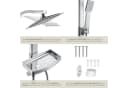 tectake Regenduschsystem Aluminium Chrom-Optik mit Handbrause Bild 5