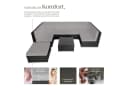 tectake Gartenlounge-Set 8-tlg. Schwarz/Grau Rattan mit Glasplatte Bild 3