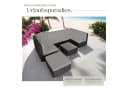 tectake Gartenlounge-Set 8-tlg. Schwarz/Grau Rattan mit Glasplatte Bild 4