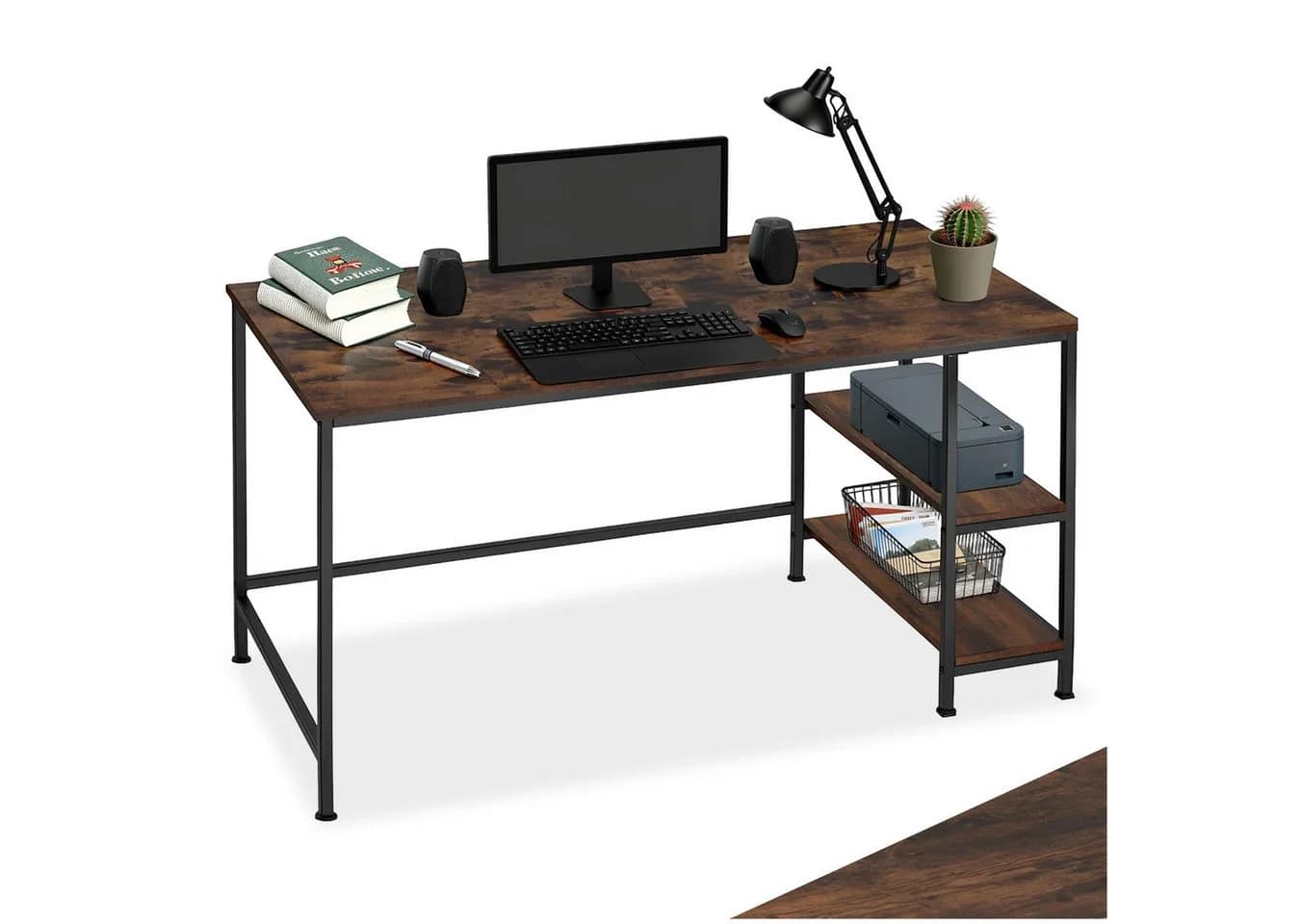 Tectake Computer-Schreibtisch Canton Industrial Style - Bild 2