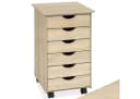 tectake Rollcontainer aus Holz mit 6 Schubladen Bild 2