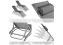 tectake Gartenliege Aluminium Sonnenliege Grau 180x59x50cm Bild 5