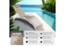 tectake Gartenliege Aluminium Sonnenliege Beige 2 St. Bild 1