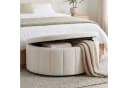 TECTAKE Polsterbank Moon mit Stauraum und Gasdruckfedern, Beige Bouclé Bild 2