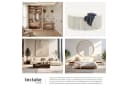 TECTAKE Polsterbank Moon mit Stauraum und Gasdruckfedern, Beige Bouclé Bild 5