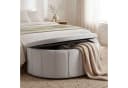 TECTAKE Polsterbank Moon mit Stauraum Samtoptik Taupe Bild 2